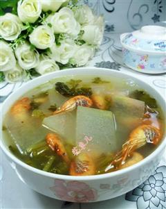 咸菜河虾冬瓜汤